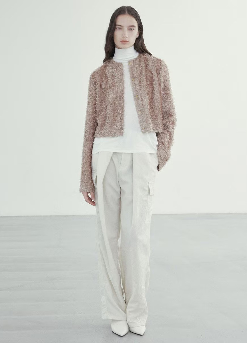 透膚絲光經典高領上衣